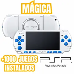 SONY - Consola portatil original PSP 3000 WHITE EDITION + 1000 Juegos