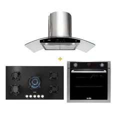 SOLE - Combo: Encimera 5 Parillas + Horno Eléctrico + Campana Extractora