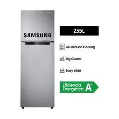 SAMSUNG - Refrigeradora Top Mount 255Lt RT25FARADS8 Silver.