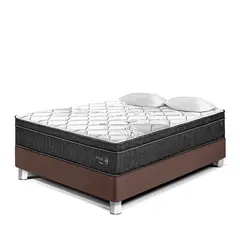 PARAISO - Cama Box Tarima Pocket Star 2 Plz + 2 Almohadas + Protector