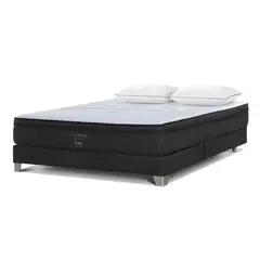 ROSEN - Cama Box Tarima Tempo Queen + 2 Almohadas Memory Max