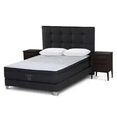 ROSEN - Dormitorio Tempo Issey Grafito 2 Plz + 2 Almohadas Memory Max