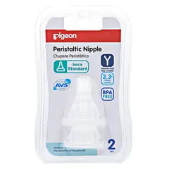 PIGEON - Tetina Peristáltica Boca Standard Y - 2 Unidades