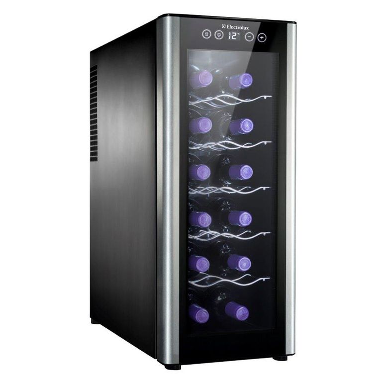 Cava de Vinos 12 Botellas Panel Digital Negro.
