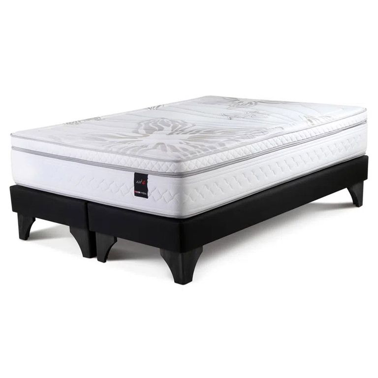 Cama Europea Art 4 Queen + 2 Almohadas Memory Max