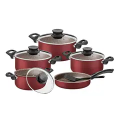TRAMONTINA - Juego de Ollas 9 Piezas Antiadherente Paris