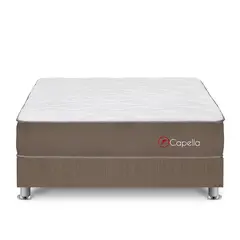FORLI - Cama Box Tarima Capella Super Side Queen + 2 Almohadas + Protector