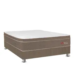 FORLI - Cama Box Tarima Sirius 1.5 Plz + 1 Almohada Viscoelástica + Protector