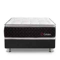 FORLI - Cama Box Tarima Beauty Dream Golden King + 2 Almohadas Viscoelásticas + Protector