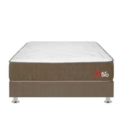 FORLI - Cama Box Tarima Bio 2 Plz + 2 Almohadas Viscoelásticas + Protector