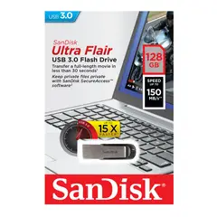 SANDISK - Memoria USB Ultra Flair 128GB 3.0 150Mbps