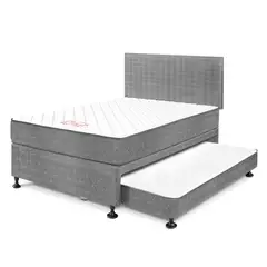 PARAISO - Dormitorio Diván 2 Plz + 2 Almohadas + Protector