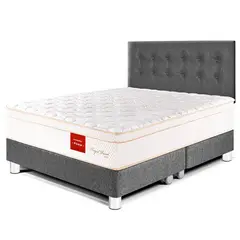 PARAISO - Dormitorio Royal Prince Firme Queen + 2 Almohadas Viscoelásticas + Protector