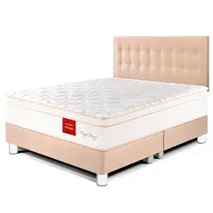 PARAISO - Dormitorio Royal Prince Firme King + 2 Almohadas Viscoelásticas + Protector