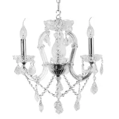 LA ROCHELLI - Lámpara cristal María Teresa 3 luces cromada