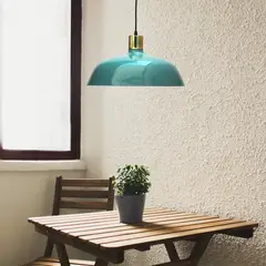 LA ROCHELLI - Lámpara colgante Turquía 1 luz turquoise E27