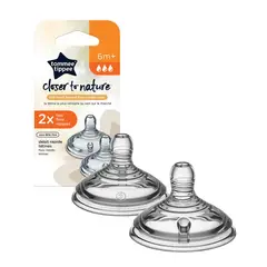 TOMMEE TIPPEE - Pack X2 Tetina Closer To Nature Flujo Rápido