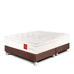 PARAISO - Cama Box Tarima Royal Prince Firme Queen + 2 Almohadas Viscoelásticas + Protector