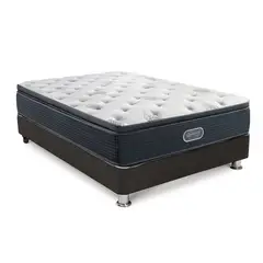 BEAUTYREST SIMMONS - Cama Box Tarima Silver Pt 2 Plz + 2 Almohadas