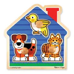 MELISSA & DOUG - Rompecabezas Perilla Mascotas 3Pzas