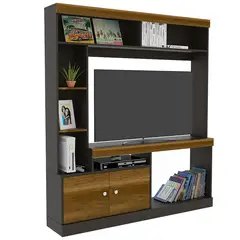 TUHOME - Estante Tv52 + Mesa De Centro - Caramelo / Wengue