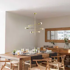 LA ROCHELLI - Lampara de Techo 6 Luces Molecular E27 Mod Milano Bronce