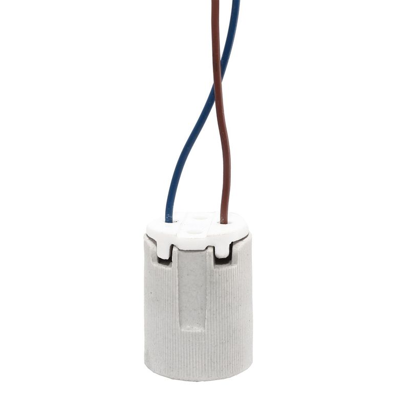 Soquete de Ceramica E27 para Instalacion Fija (6 Pzas)