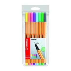 STABILO - Fine Pen Point 88 Estuche x 8 Pastel