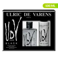 ULRIC DE VARENS - Estuche Black Edt 100 ml + Deo 200 ml Hombre