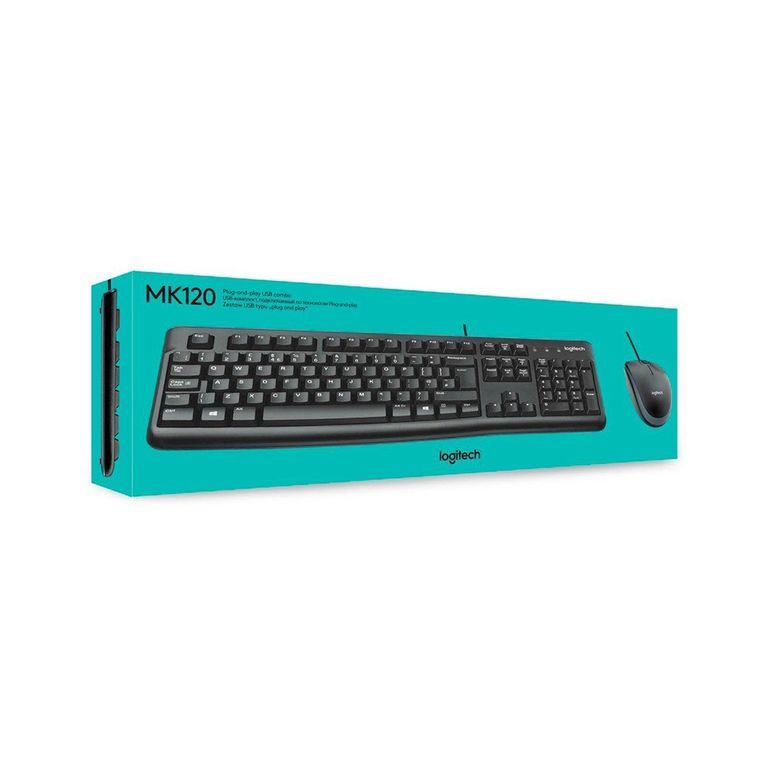 Kit Teclado Y Mouse MK120 Alambrico USB