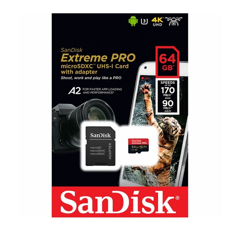 Memoria Micro SD Extreme Pro 64GB UHS-I 170Mb/s A2