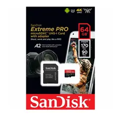 SANDISK - Memoria Micro SD Extreme Pro 64GB UHS-I 170Mb/s A2