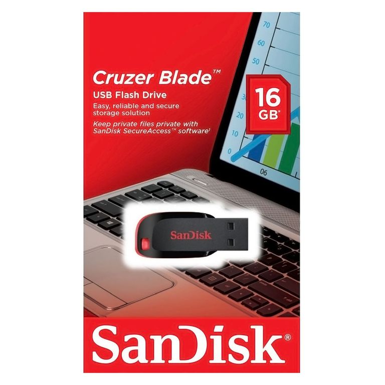 Memoria USB Cruzer 16GB CZ50 - Negro/Rojo