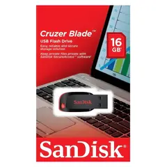 SANDISK - Memoria USB Cruzer 16GB CZ50 - Negro/Rojo