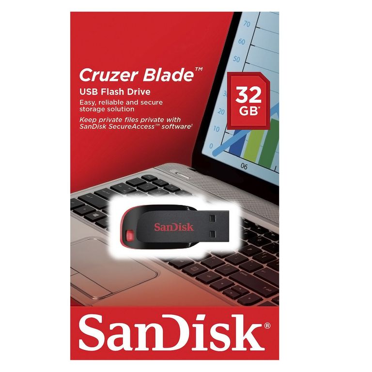 Memoria USB Cruzer 32GB CZ50 - Negro/Rojo