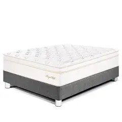 PARAISO - Cama Box Tarima Royal Cloud 1.5 Plz + 1 Almohada Viscoelástica