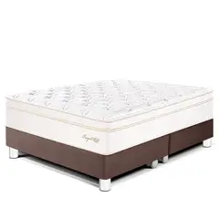 PARAISO - Cama Box Tarima Royal Cloud King + 2 Almohadas Viscoelásticas