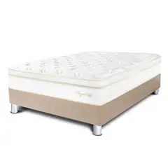 PARAISO - Cama Box Tarima Royal Cloud 1.5 Plz + 1 Almohada Viscoelástica