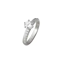 Anillo de Compromiso con Circones Plata 925