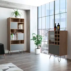 TUHOME - Biblioteca + Bar Vassel - Miel / Plomo