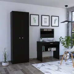 TUHOME - Combo Office 23 Escritorio + Closet Oficina - Wengue