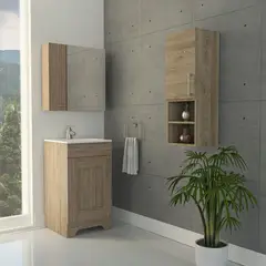 TUHOME - Combo Barcelona - Lavamanos + Muro + Botiquín - Miel