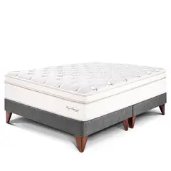 PARAISO - Cama Europea Royal Dynasty King + 2 Almohadas Viscoelásticas