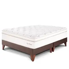 PARAISO - Cama Europea Royal Dynasty King + 2 Almohadas Viscoelásticas + Protector