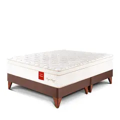 PARAISO - Cama Europea Royal Prince Firme Queen + 2 Almohadas Viscoelásticas + Protector