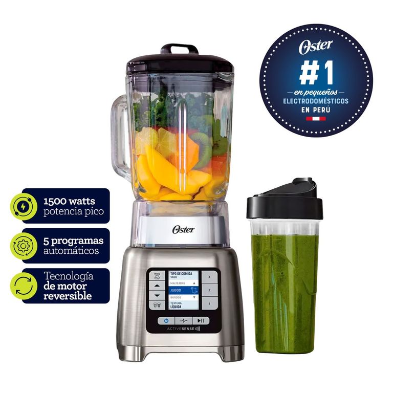 Licuadora ActiveSense Silver 2L con Blender