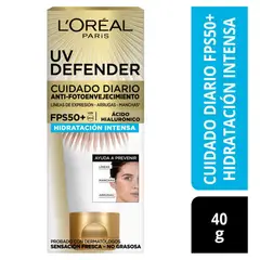LOREAL PARIS - Protector Solar UV Defender Hidratacion FPS 50+