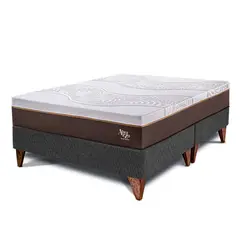 PARAISO - Cama Europea Royal Abrazzo Queen + 2 Almohadas Viscoelásticas + Protector