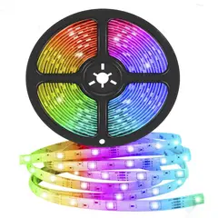 DIXON LIGHTING - Tira Led 5mt con Enchufe para Toma Corriente Luz Rgb