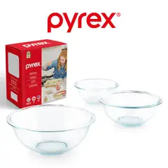 PYREX - Set x3 Transparentes 1.5 lt, 2.5 lt, 4 lt